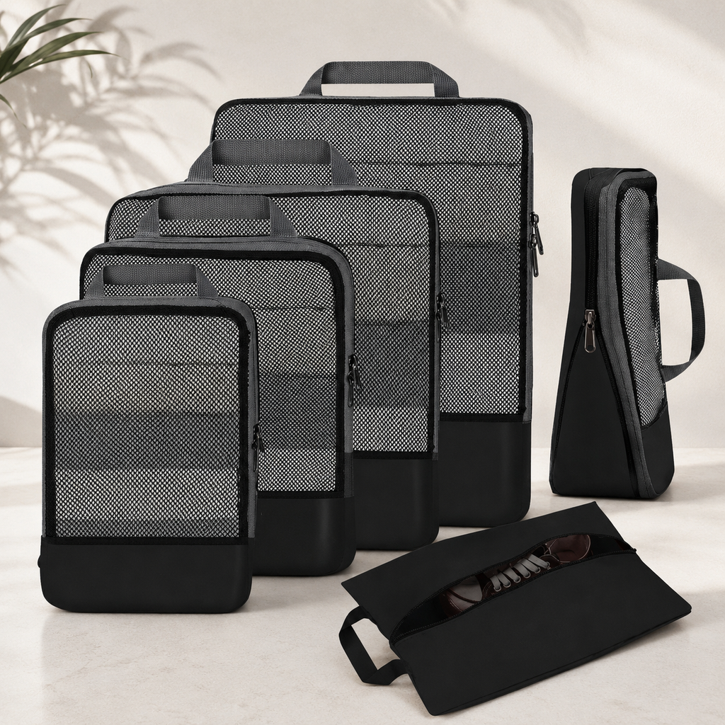 The Compression Cube System — 6-Piece Packing Cubes