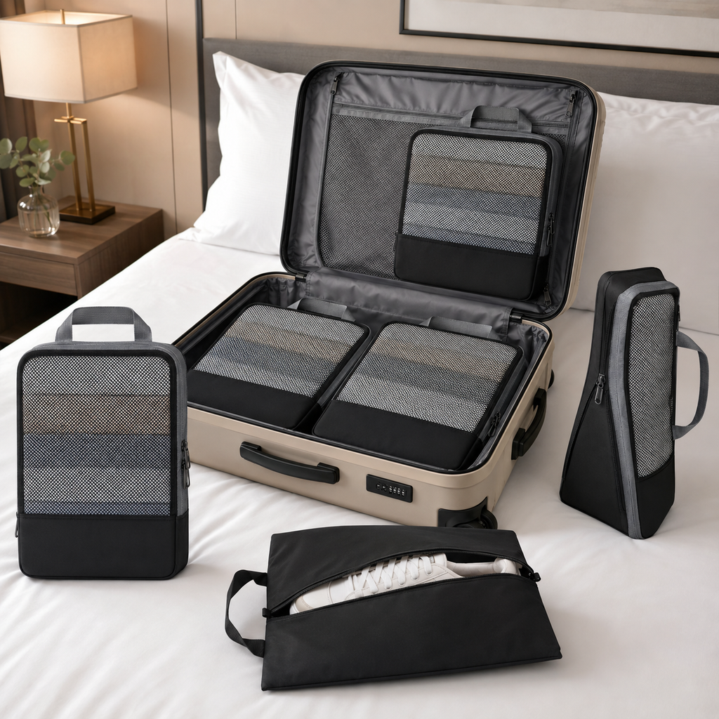 The Compression Cube System — 6-Piece Packing Cubes